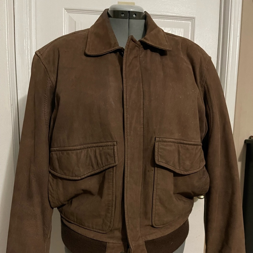 U2 Wear Me Out Leather Bomber Flight Jacket Size 40